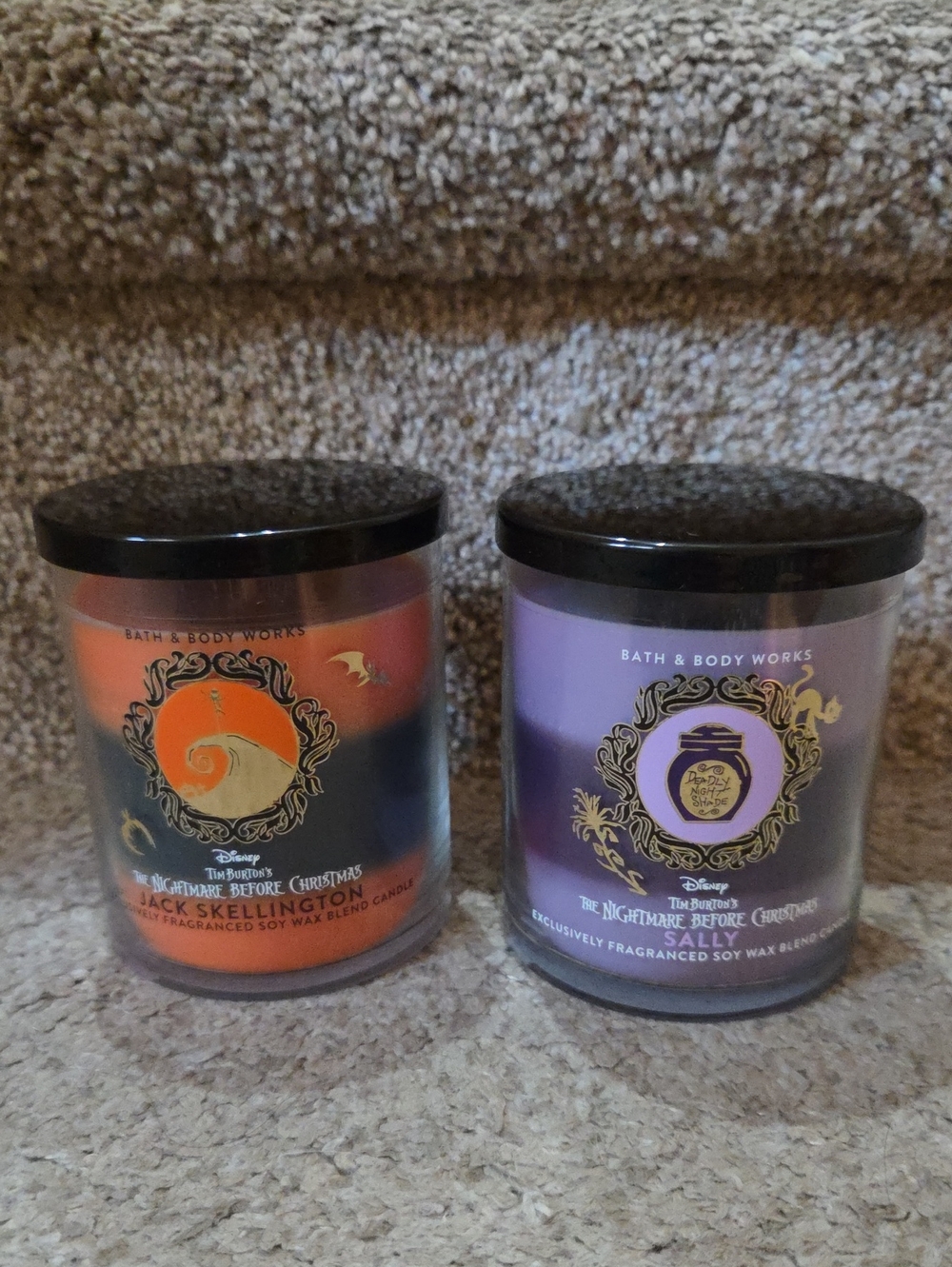 Jack Skellington & Sally Single Wick Candles The Nightmare Before Christmas